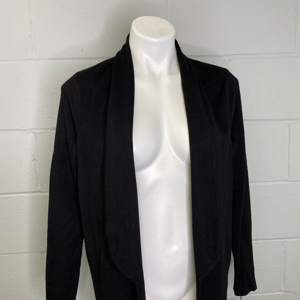 Calvin Klein Black Open Long Sleeve Cardigan - Picture 3 of 8